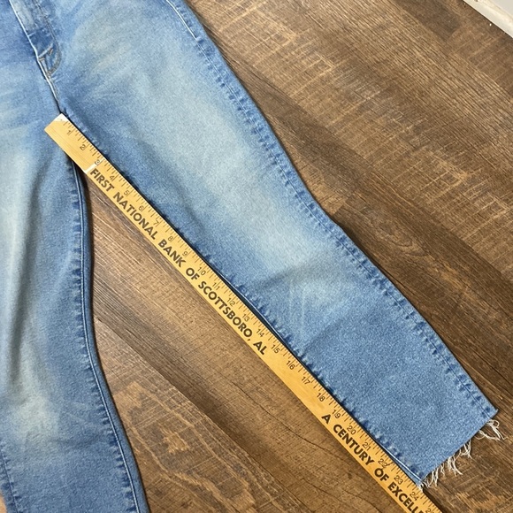 MOTHER THE LOOKER ANKLE FRAY IN WASH READY TO ROLL MID RISE SKINNY JEANS STRETCH - Picture 6 of 13